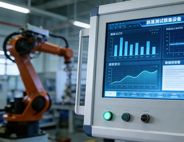 Industrial drop test machine with optional integrated data acquisition system