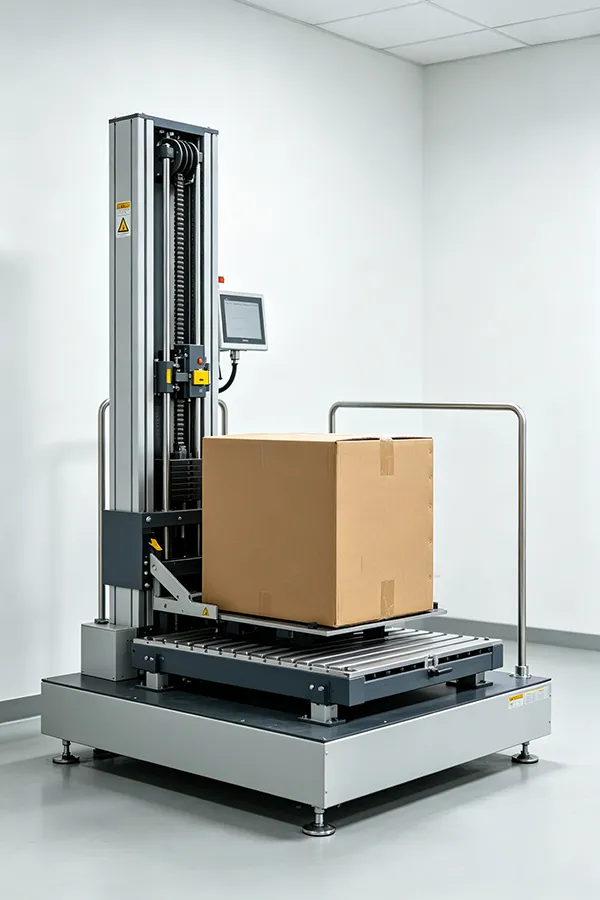 Controlled package drop test for packaging design evaluation