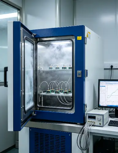 Environmental chamber performance verification with a loaded specimen and multiple temperature measurement points